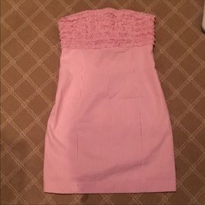 COPY - Seersucker strapless dress